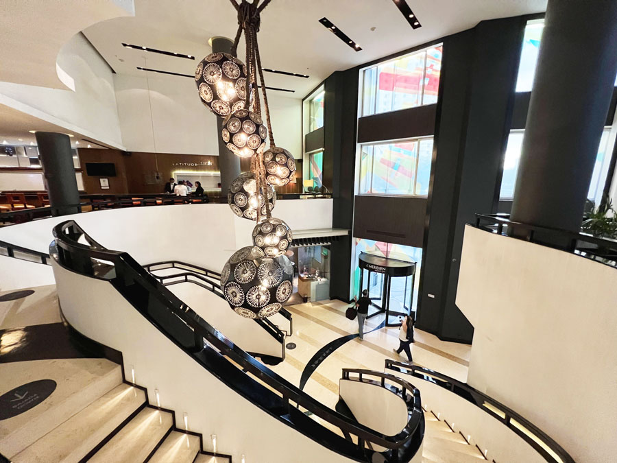 View from the inside of Le Meridien