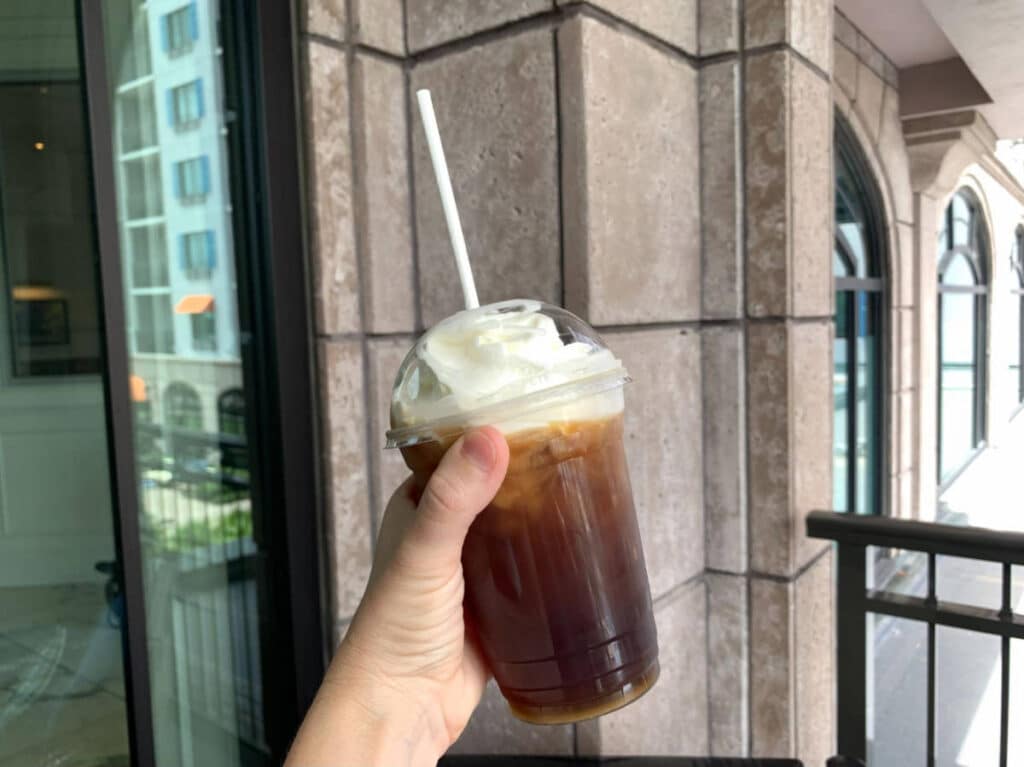 A cold brew served at Le Petit Cafe
