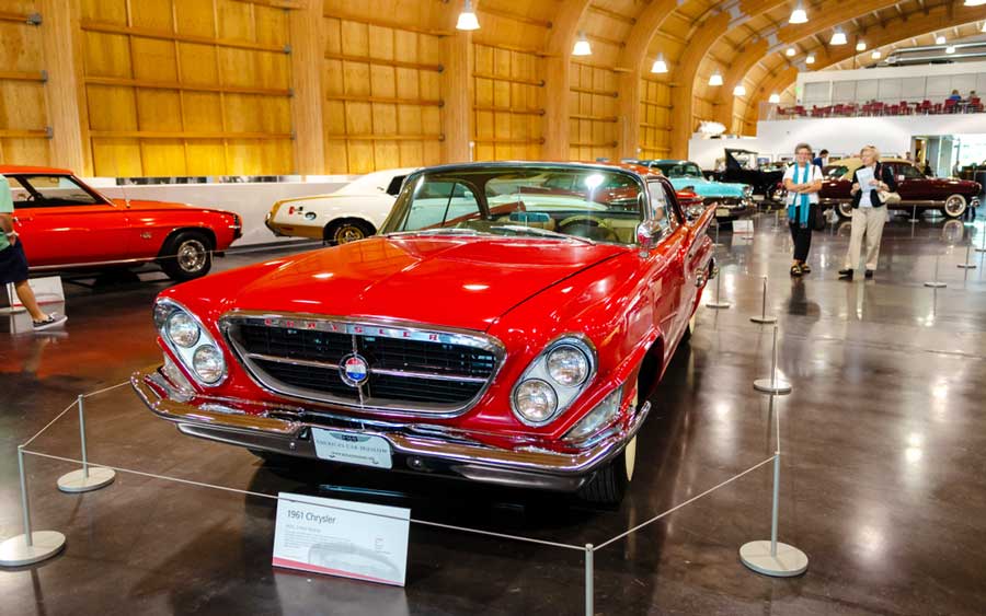 Cars display inside the LeMay-America's Car Museum