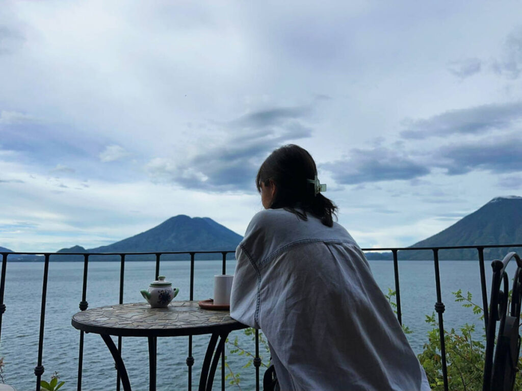 The author, Lea Rose Allbaugh admiring the view