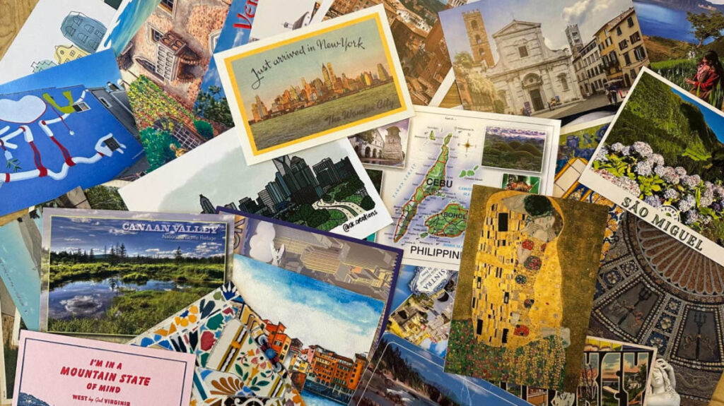 Author Lea Rose Allbaugh's personal postcard collections