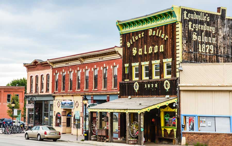 The Silver Dollar Saloon in Leadville from the outside