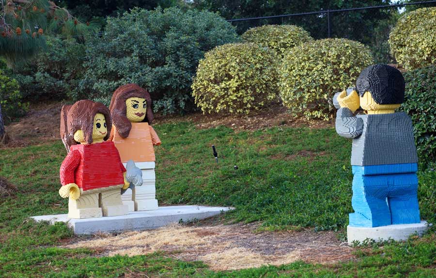 View of statues in Legoland