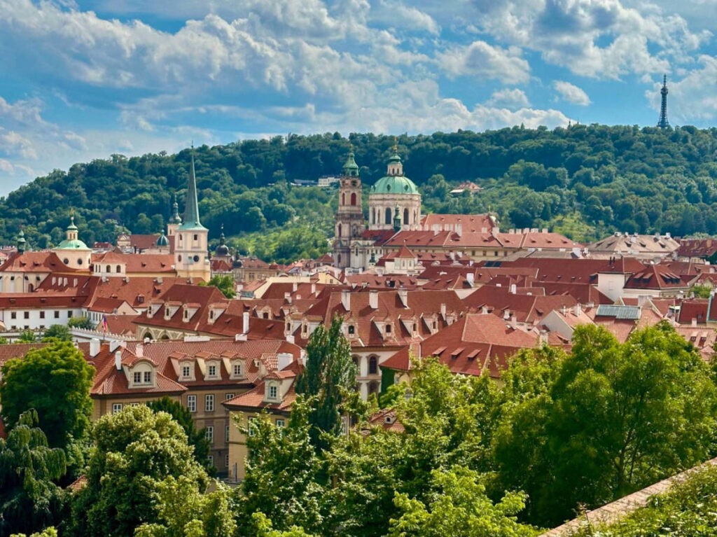 View of the Lesser Town rooftops seen from St. Wenceslas Vineyard