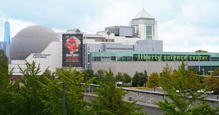 The Liberty Science Center & Planetarium from afar