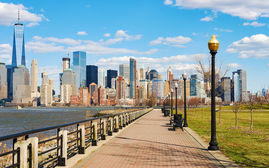 View of the New York City skyline from Liberty State Park