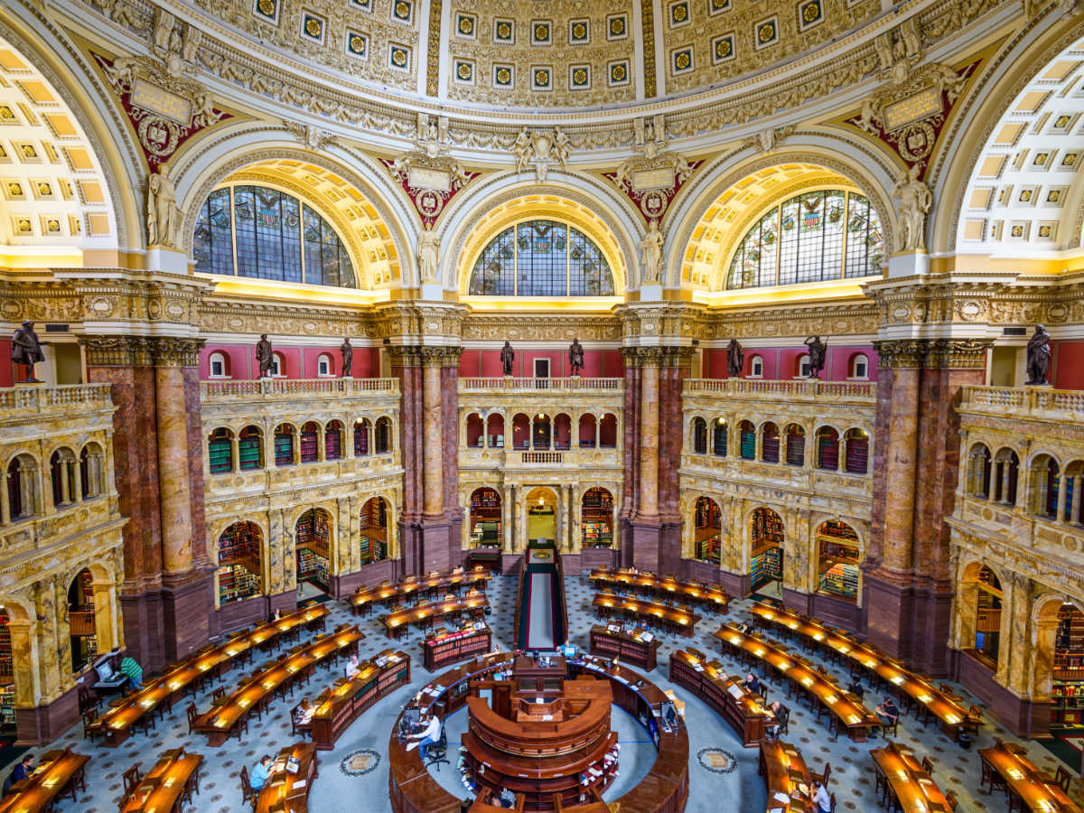View from the inside of Library of Congress