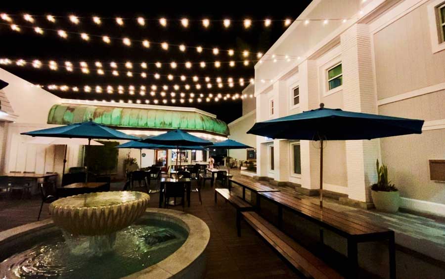 View at the Lido Marina Village at night