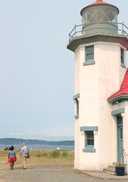 View of a lighthouse at Vashon Island