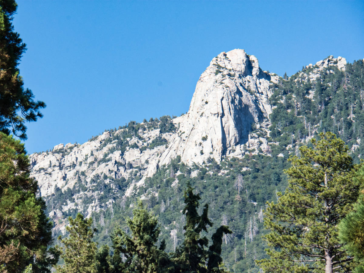 Majestic view of the Tahquitz Rock from Idyllwild