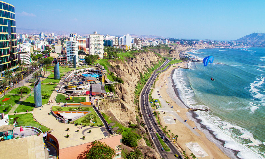 Aerial view of Miraflores Park