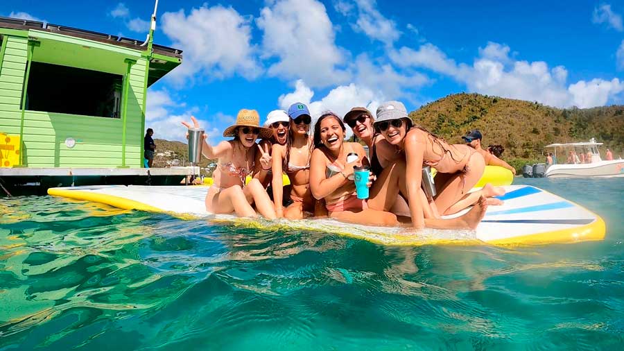 The author's wife with her friends in Lime Out VI