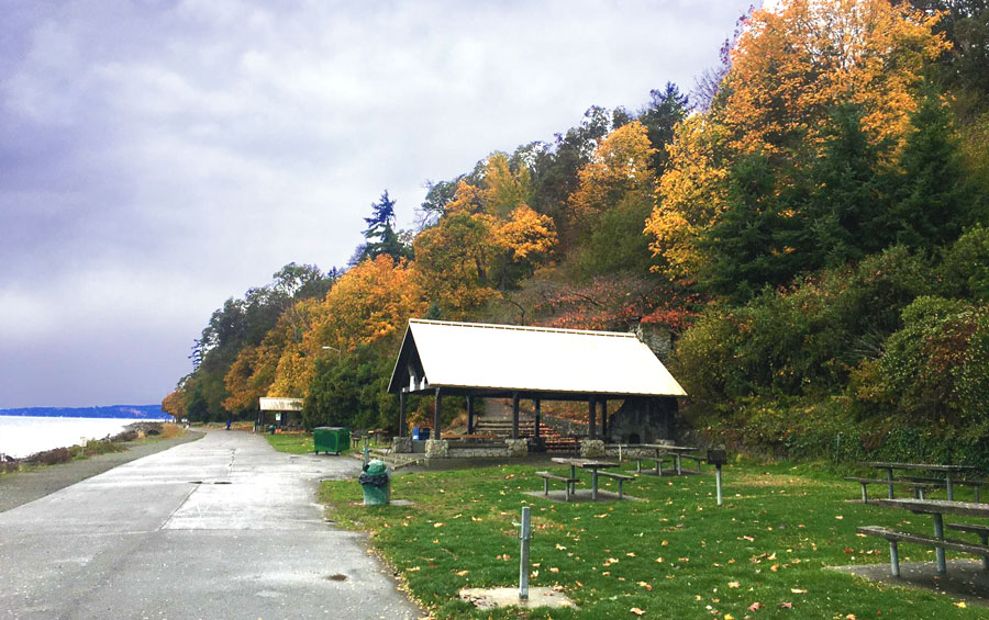 View of the empty Lincoln Park