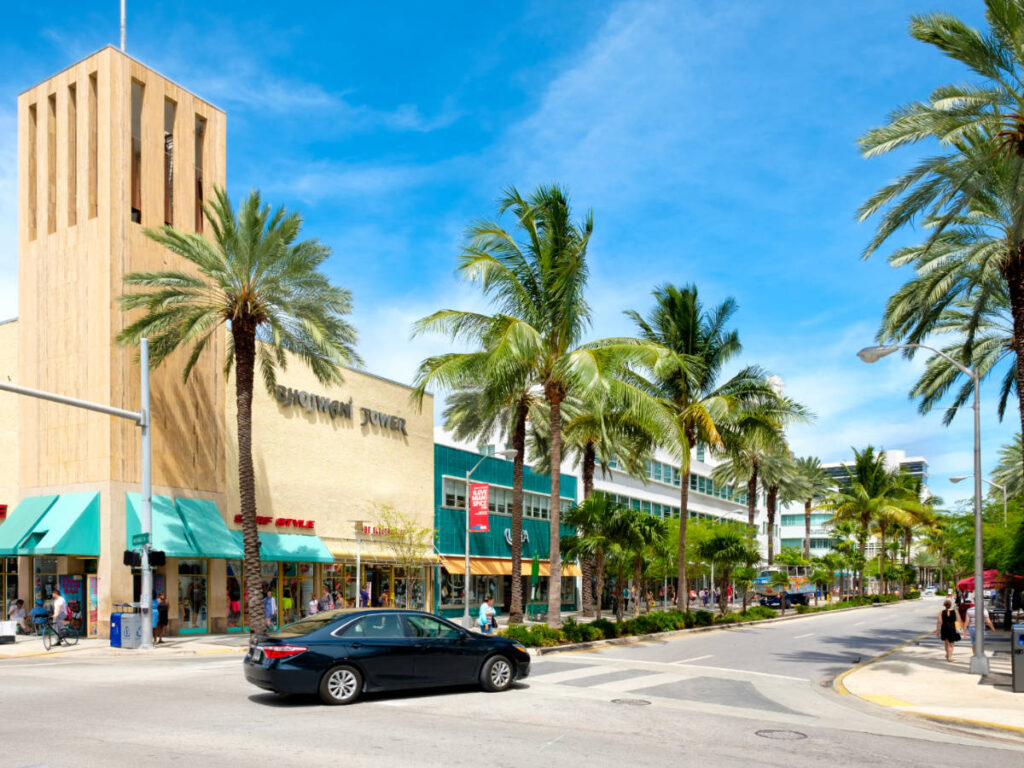 The Lincoln Road Mall building from the outside
