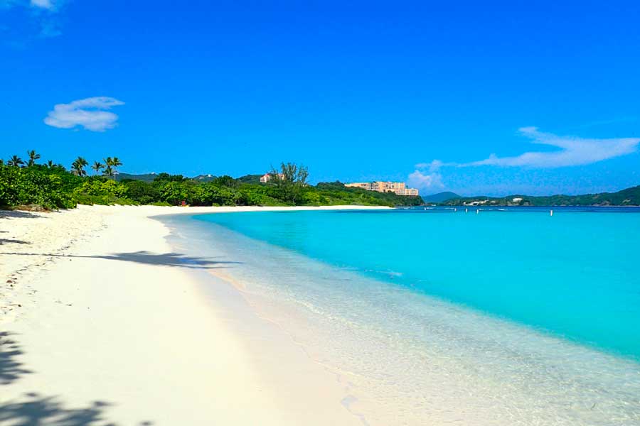 View of the empty and scenic Lindquist Beach