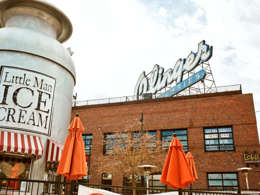 View of the Little Man Ice Cream shop from the outside
