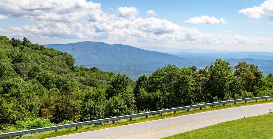 The Blue Ridge Parkway view from Little Switzerland