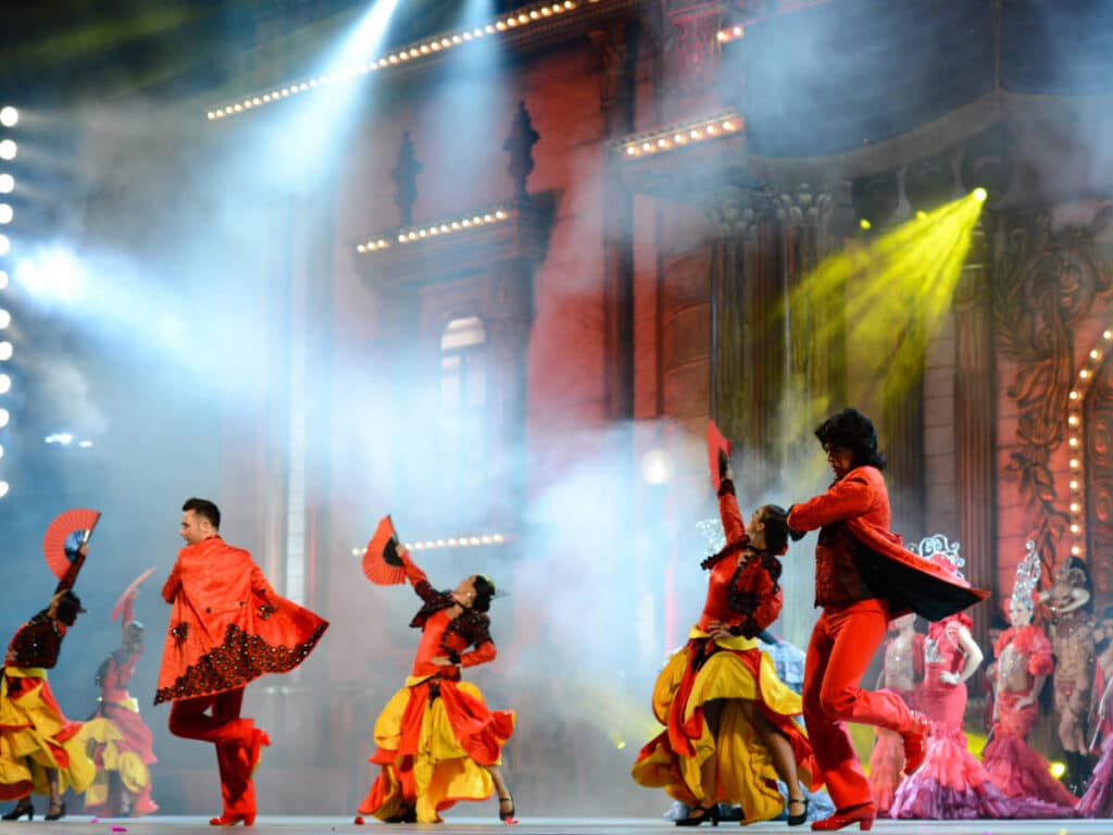 Locals performing during a live dance performance in Spain
