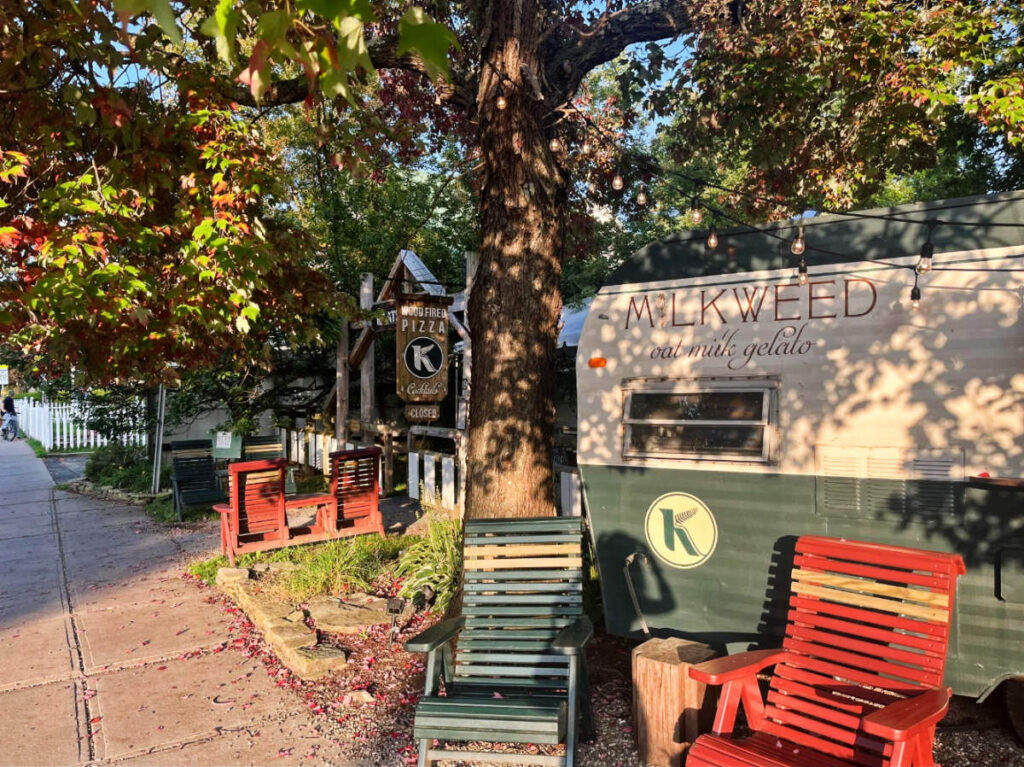 A food park at the Livingston Manor village