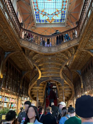 View inside the Livraria Lello