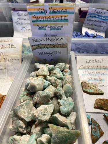 Local stones used in making a jewelry in New Mexico