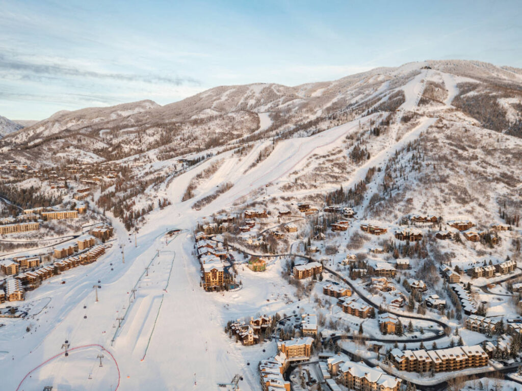 Overlooking view of lodging at the Steamboat Ski Resort