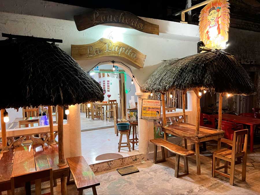 View from the entrance of Loncheria La Lupita