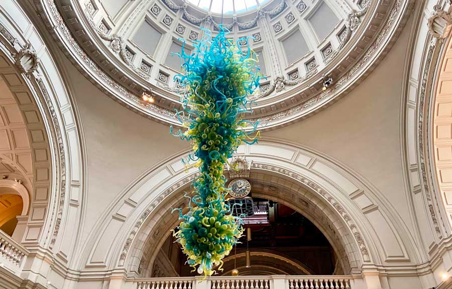 View from the ceiling of one of the museums in London