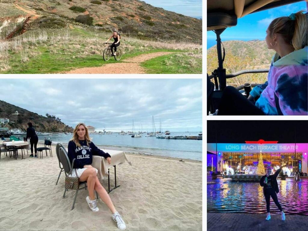 A photo collage of Long Beach, California writer