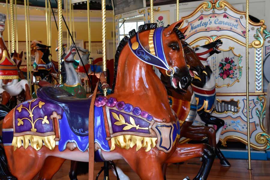 View of the Nunley’s Carousel in Long Island Children’s Museum