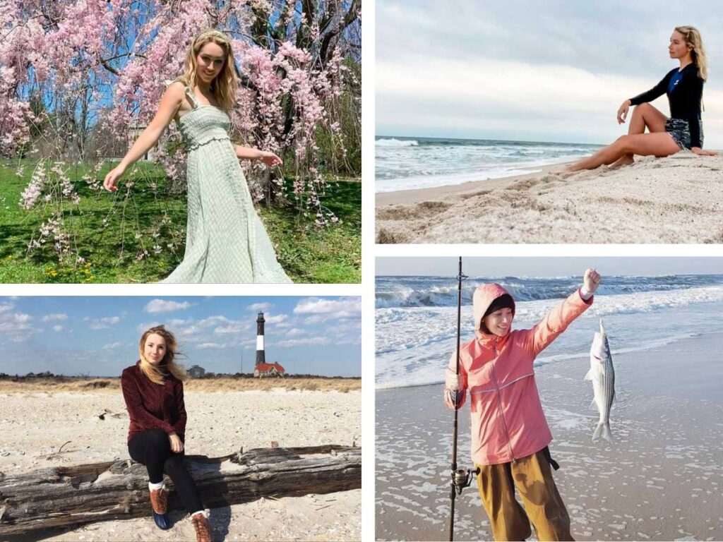 A photo collage of Long Island, New York writer
