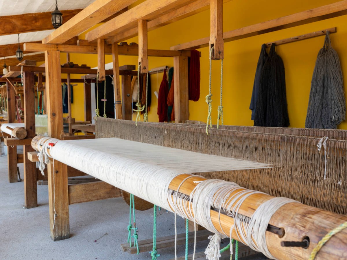 View of the Loom machines at the Textile Museum