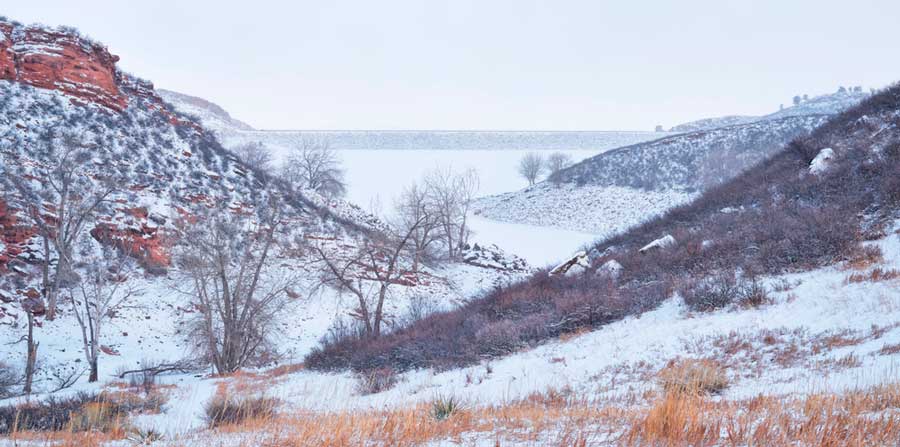 View from Lory State Park during a winter hike