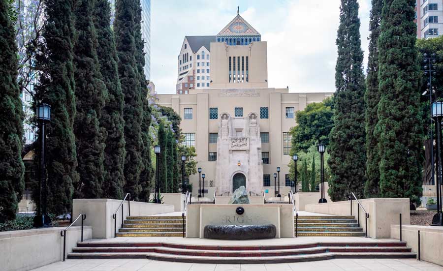 The Los Angeles Central Library building from the outside