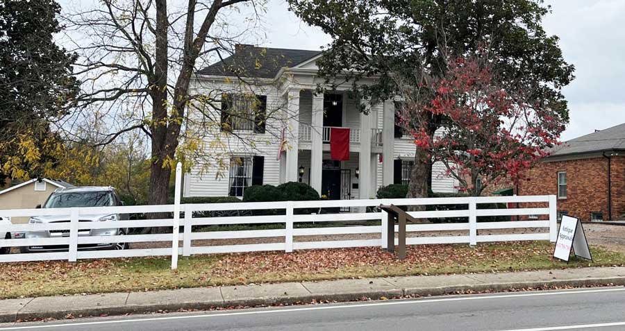 The Lotz House Museum from the outside during fall season