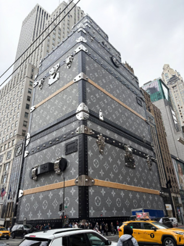 The unique building of Louis Vuitton flagship store