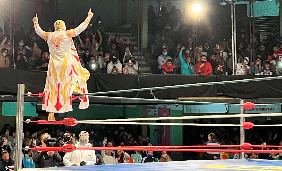 View while watching Lucha Libre in Mexico City