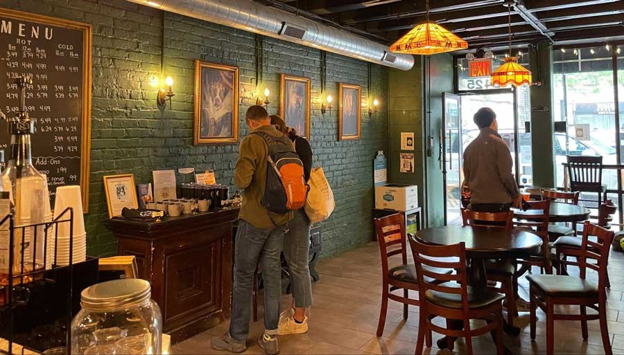 View from the inside of Ludlow Charlingtons Coffee Shop