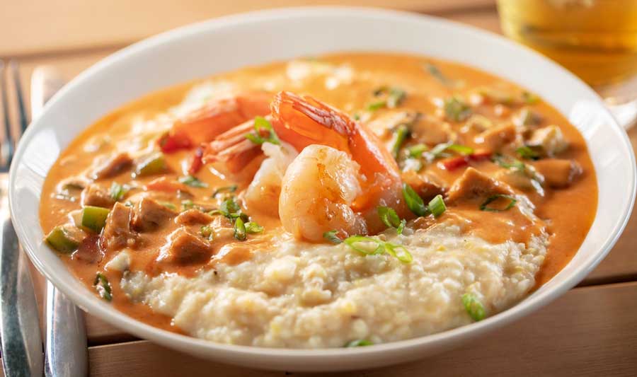 A shrimp meal in Luella’s Southern Kitchen