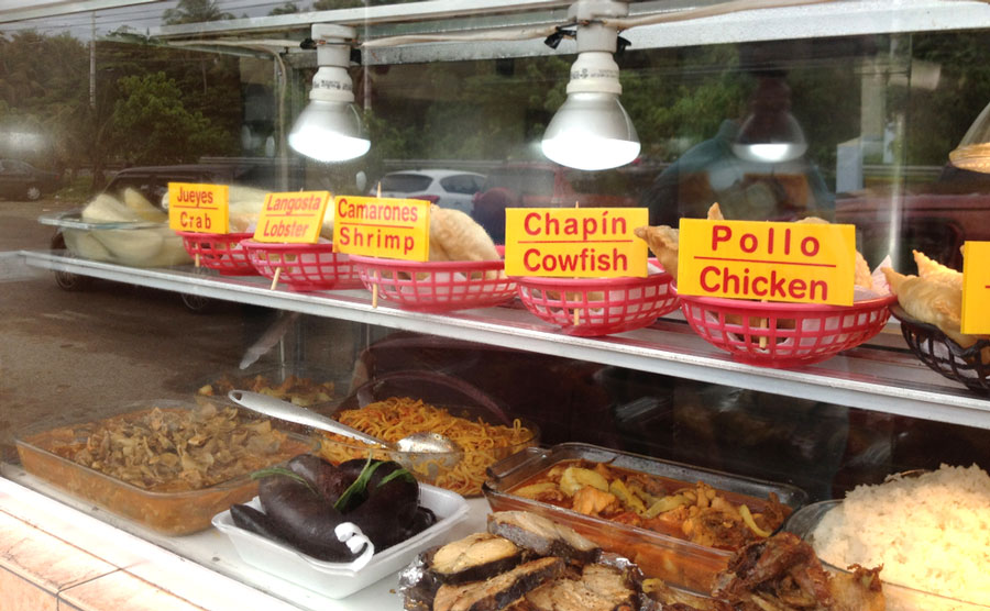 View of different kind of seafoods in Luquillo Kiosks