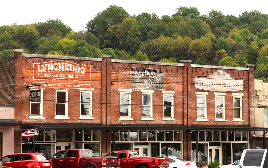 View of different stores in Lynchburg