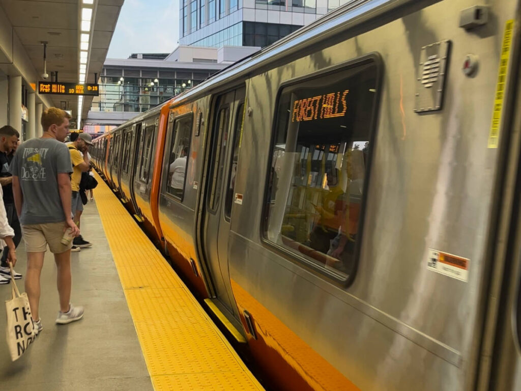 View of the MBTA Orange Line T