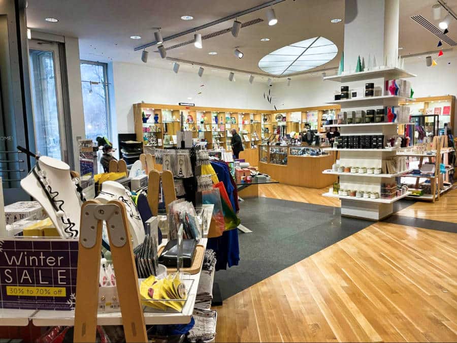 View of the unique merchandise inside the MCA Store