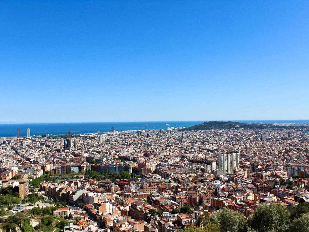 Overlooking view of Barcelona from MUHBA Turo de la Rovira