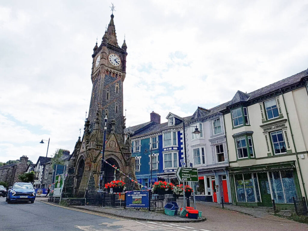 View at the Machynlleth town centre 