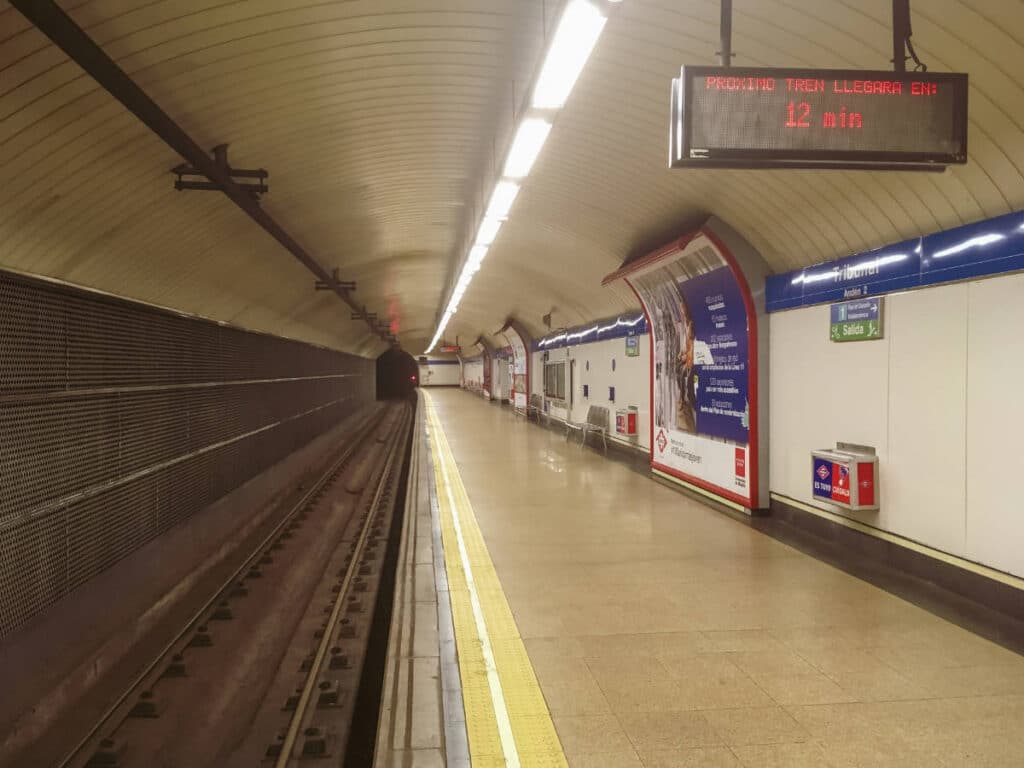 View from the Madrid Metro Station