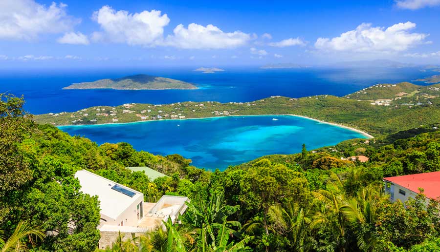 Overlooking view of Magens Bay in St. Thomas