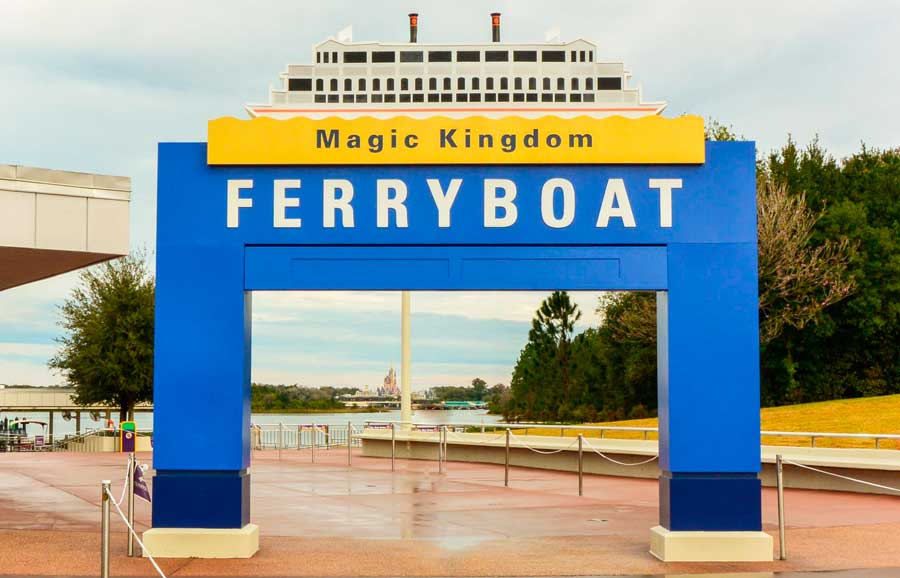 View of the entrance to Magic Kingdom Ferryboat