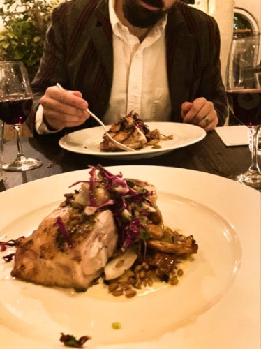 Closeup look of the main course from the restaurant of The Corson Building