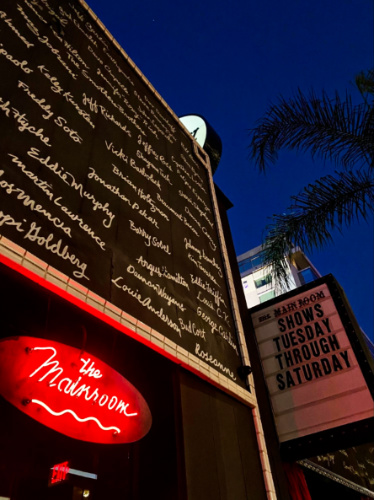 Perspective view of the exterior of the mainroom at the Comedy Store
